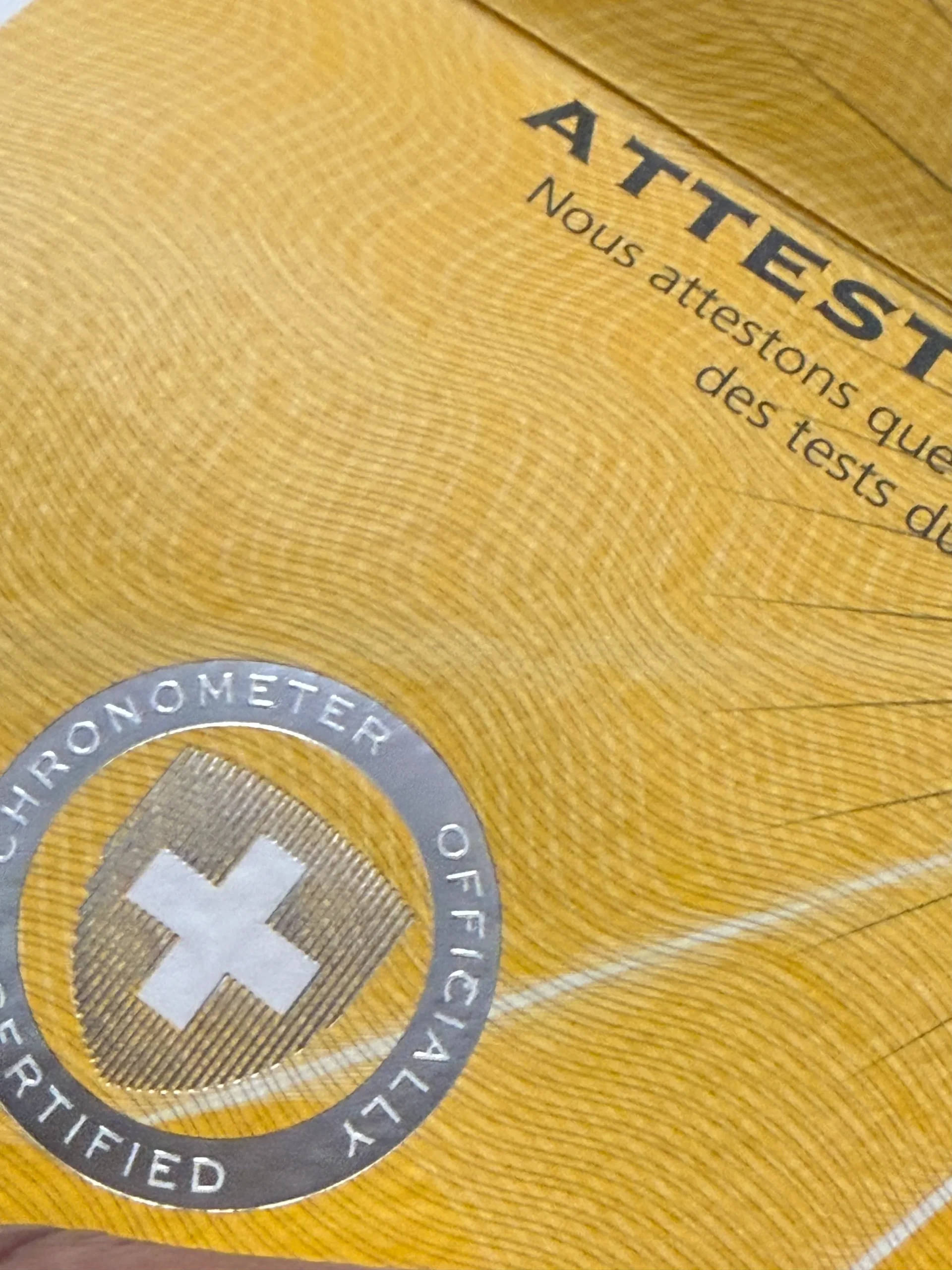 Breitling certificate of authenticity